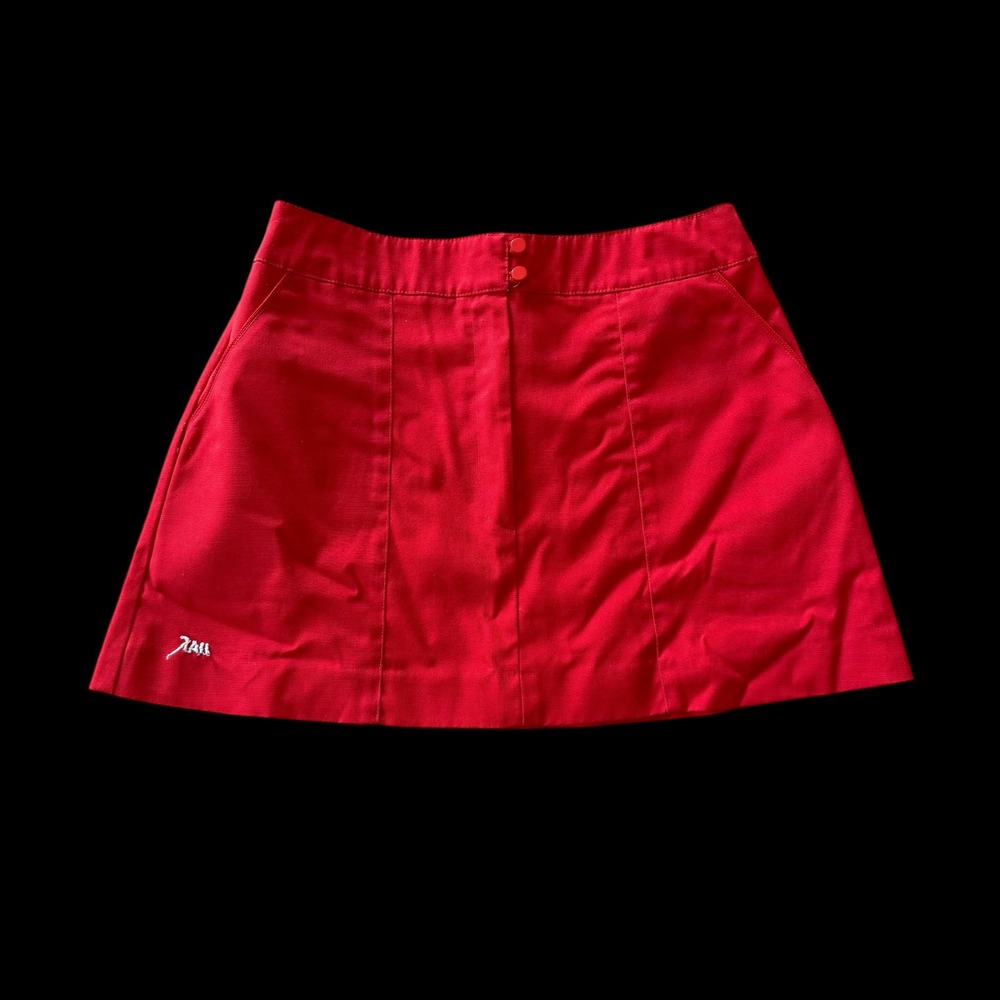 60's Tail Golf Skort Red A-Line Athletic Tennis Skirt Pockets Size 6-8 Approx